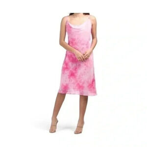 sage Cowlneck pink slip dress 8